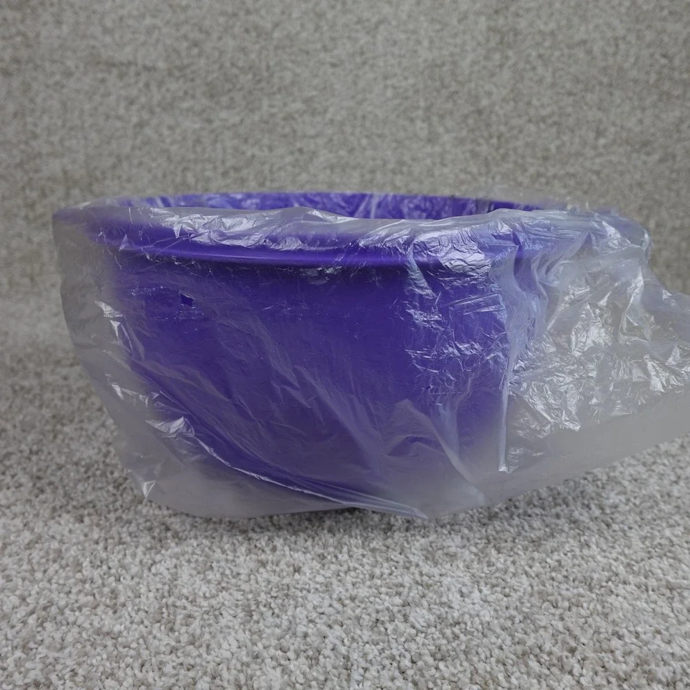 Tupperware Thatsa Mega Bowl 10L 42 Cup Purple with White Lid Seal 5377A-2